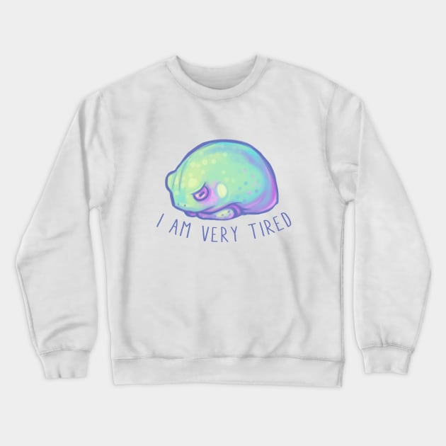 Tired Frog Crewneck Sweatshirt by hollowedskin